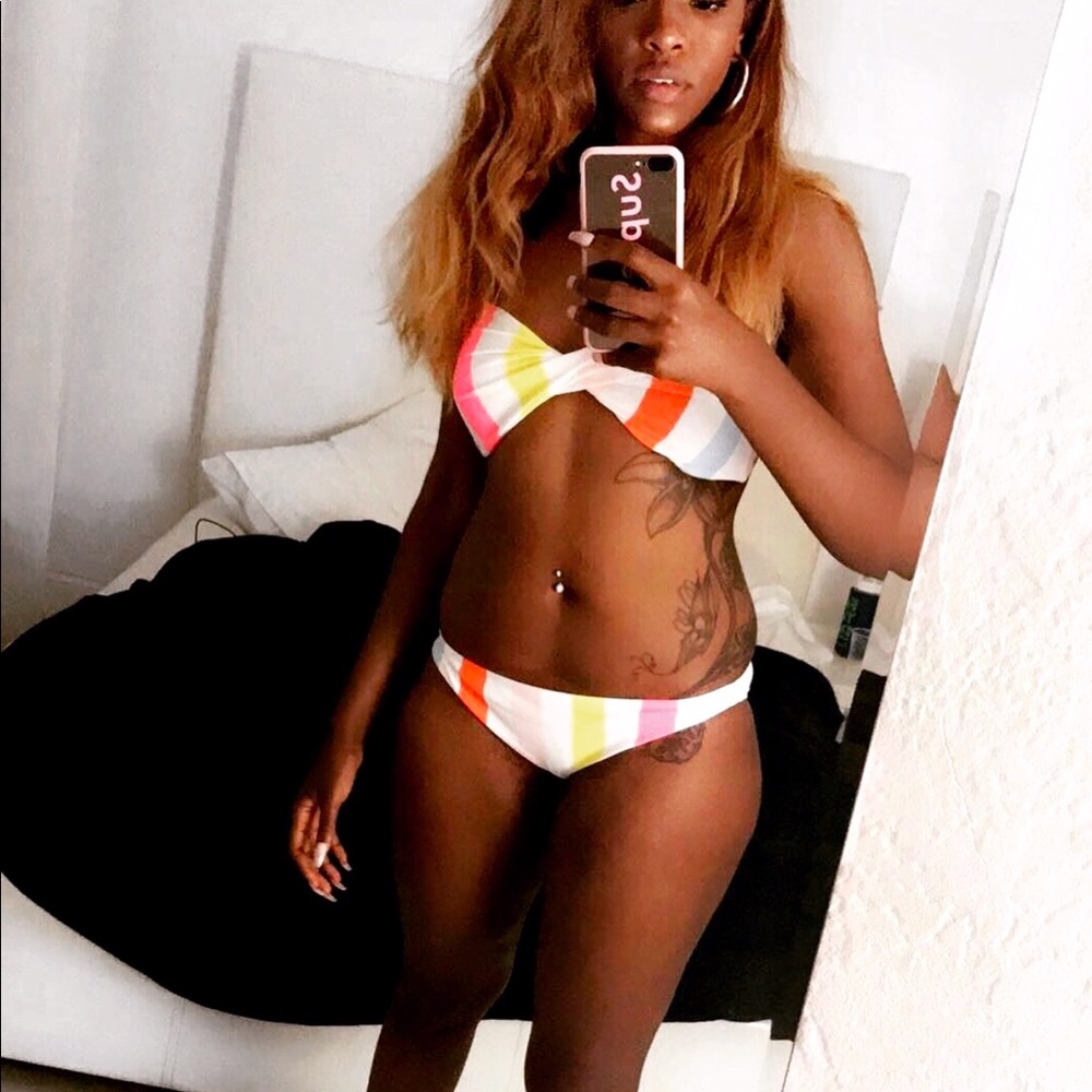 Striped Bandeau Bikini